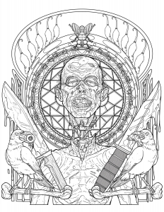 Zombie-Art-NouveauColoringPage