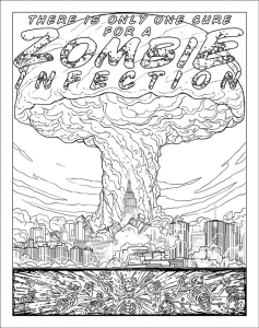 ZombieInfectionMoviePosterColoringImage